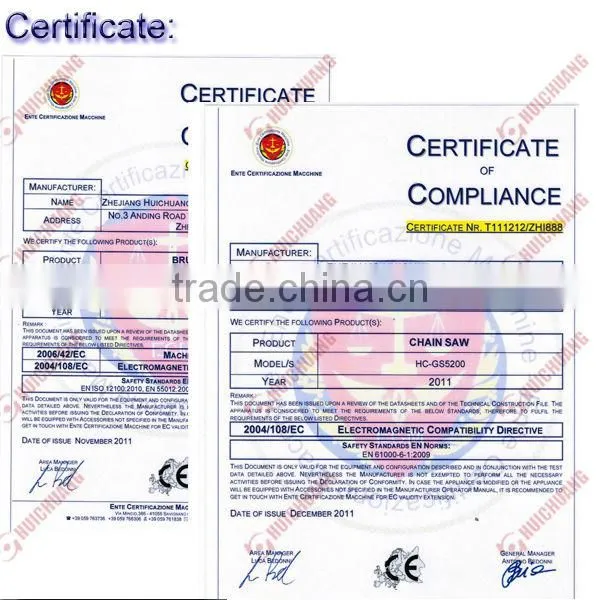 garden machinary for tree cutting chainsaw cs 6150