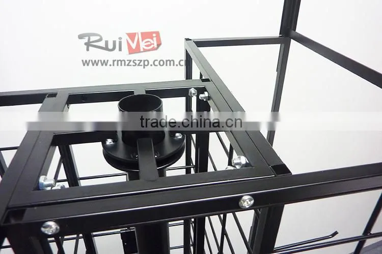 4-side rotating metal gloves display counter