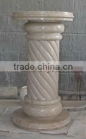 CUSTOM DESIGN VERONA BEIGE MARBLE PEDESTALS