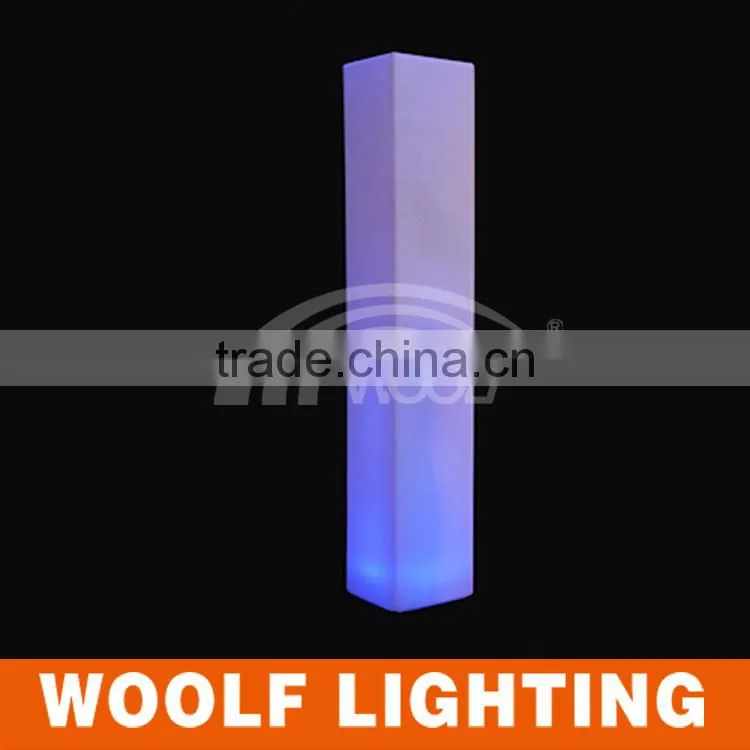 led decorative plastic lighted square columns