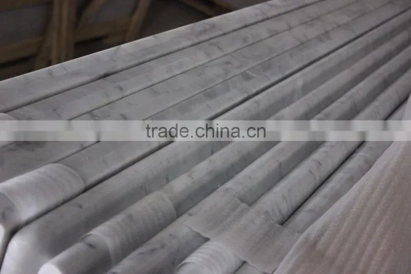 Carrara white marble kitchen countertop