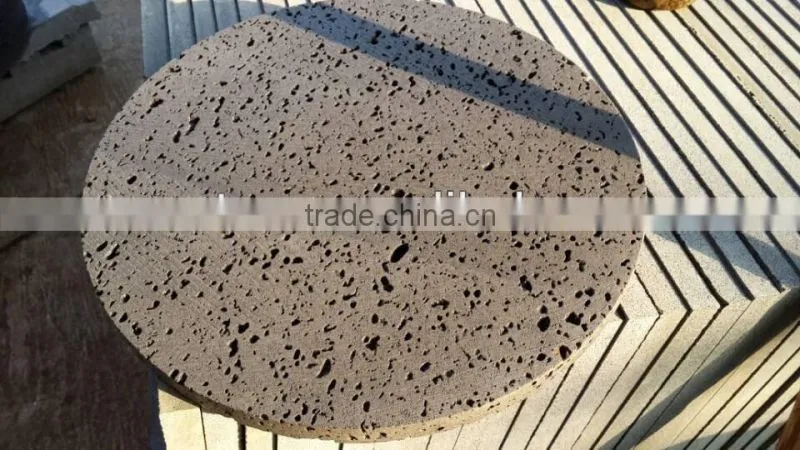 Black steak grill lava cooking stone