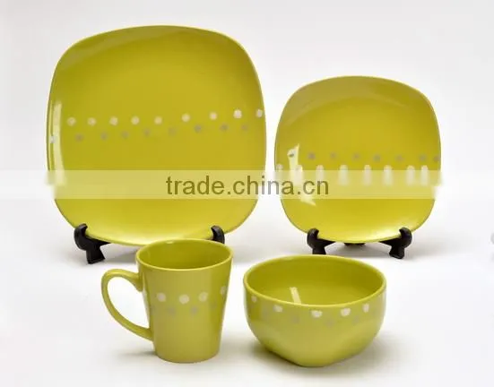 2015 new product hot sale china dinner set with soild color