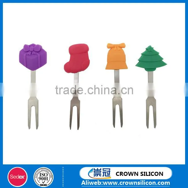 Thanksgiving Day and Christmas gift Silicon snack dessert fruit forks