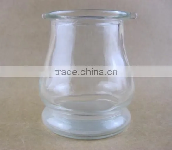 clear glass candle holder / glassware