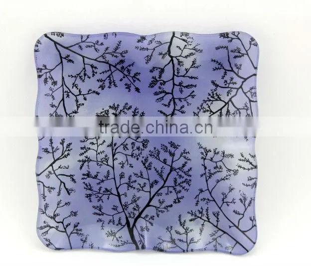 perfect glass dinner set glass tray decoration firing