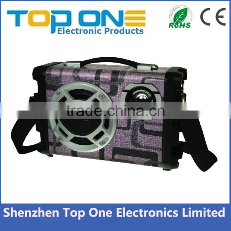 2016 New hot selling handbag wooden portable bluetooth speaker with FM Radio and TF card support