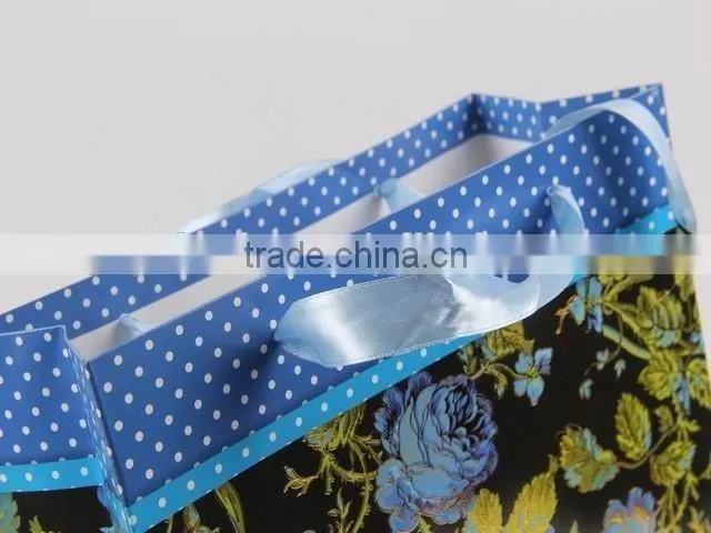 Flower Design Foldable Gift Bag / Shopping Paper Bag