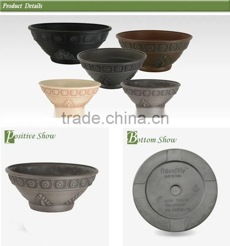 Home decoration plastic bowls artificial flower pots