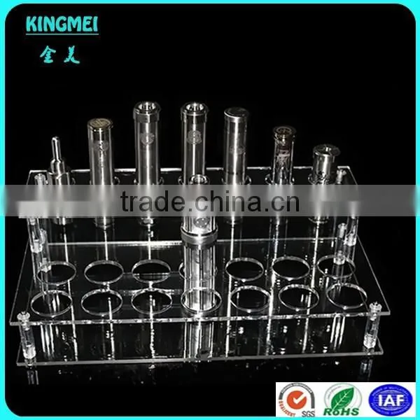 China wholesale arch clear acrylic desktop pen display stand with round base