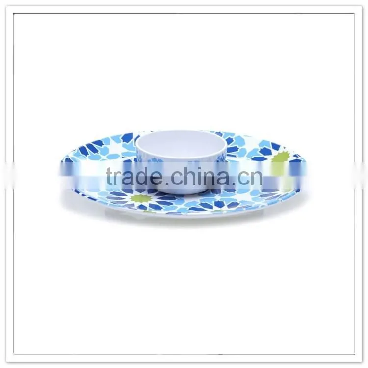 USA market bumpy surface melamine dip trays, custom bowl chips and dip