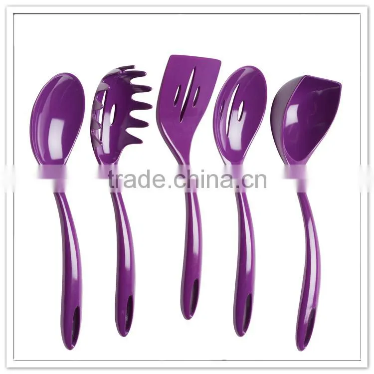 Food grade purple color 5pcs melamine restaurant kitchen supplies