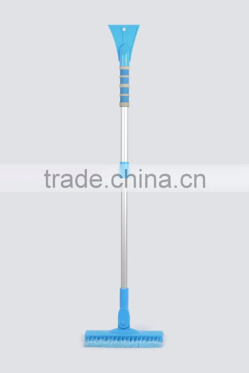 snow brush with ice scraper Two section telescopic handle