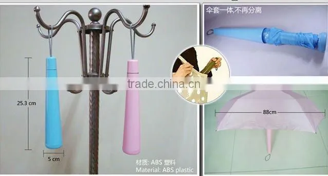 portable red sky blue black khaki color bottle shape magic umbrella
