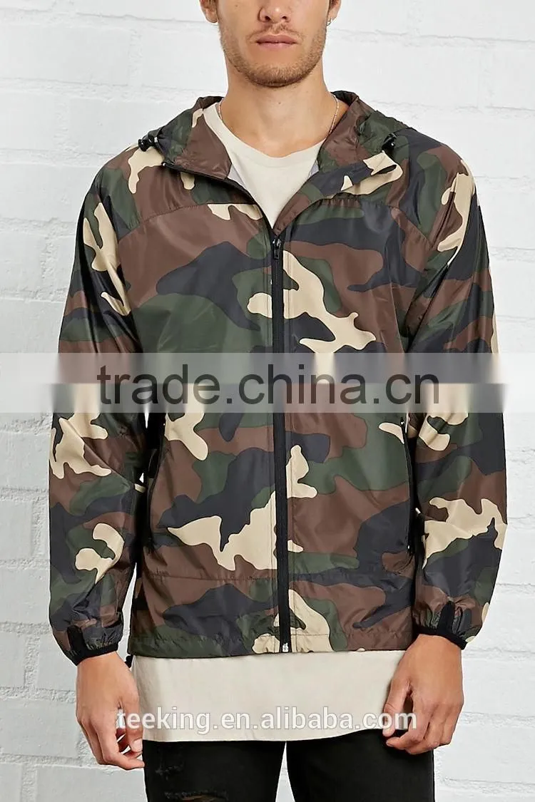 2017 fashion custom winter camo wind breaker