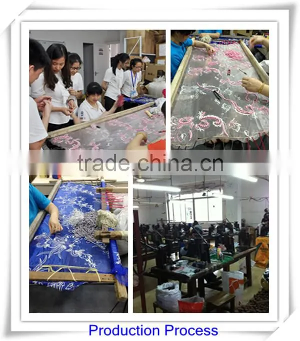 Fashion peacock feather embroidery patch for decoration WEF-019