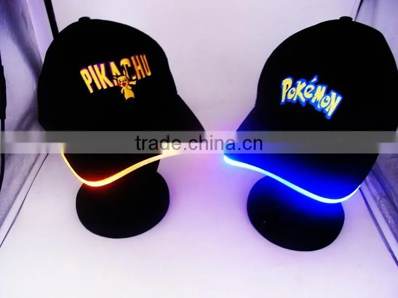 Cap With Built In Led Light Pokemon Flashing Cap And Fiber Optic Cap