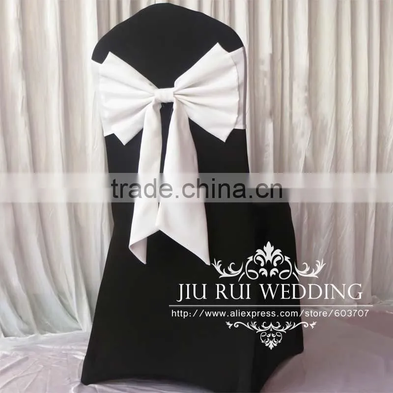 Colorful Pre - Tie Bow Spandex Chair Band Lycra Chair SashFor Wedding Decor