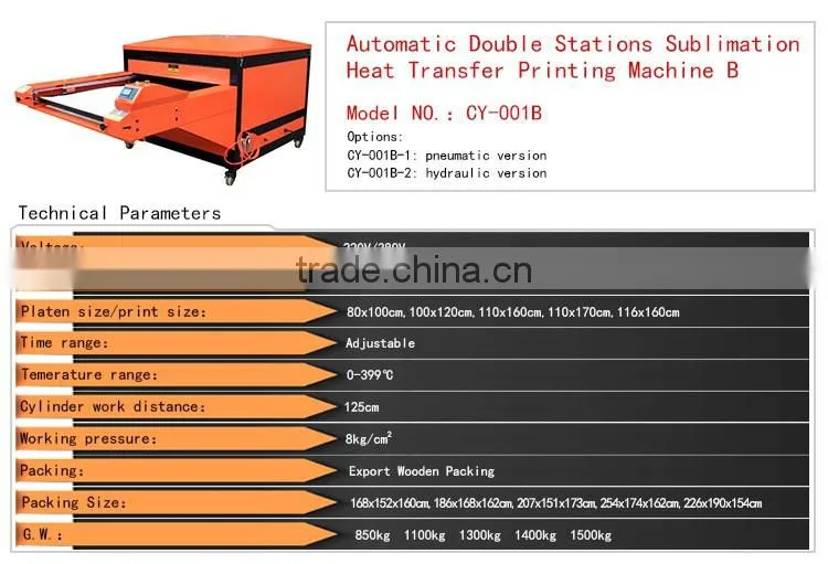 Best seller Shenghua large size automatic sublimation printing machine