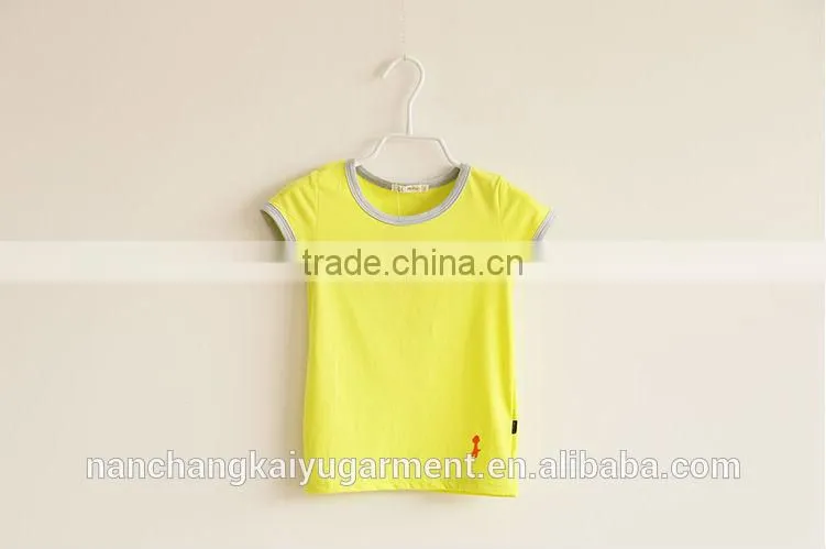 High quality wholesale cheapest Kids blank 100% cotton T shirt