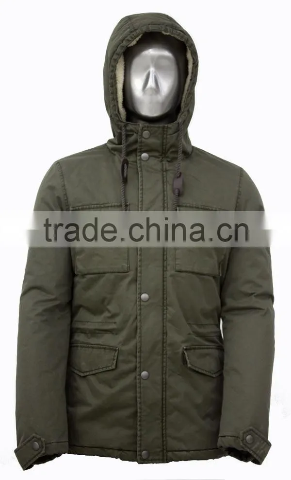 Cotton parka jacket winter jacket for men