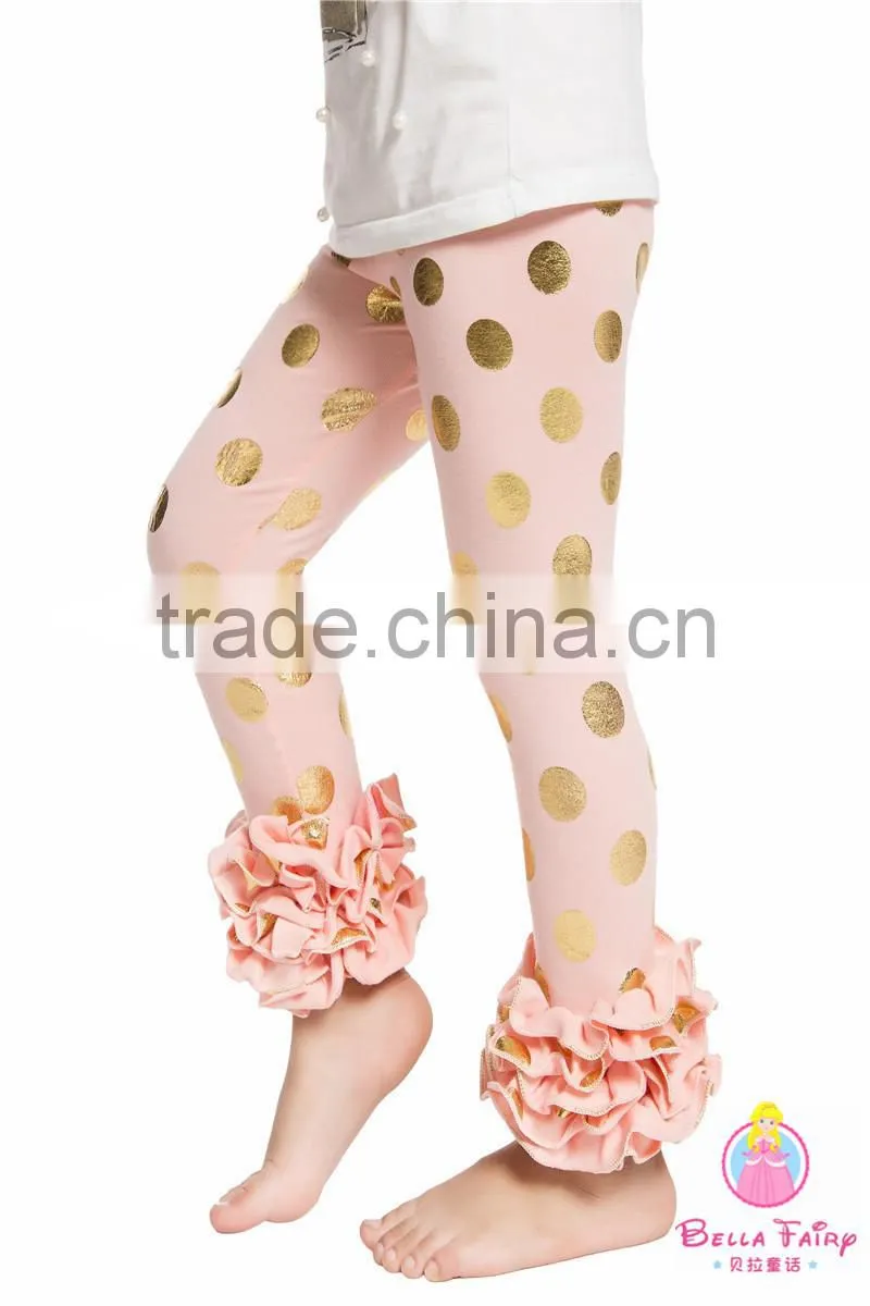 Wholesale kids ruffles pants baby girl ruffle pants