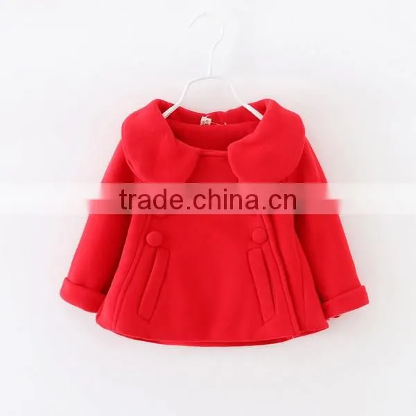 Girls stylish design fleece bowknot coat in spring