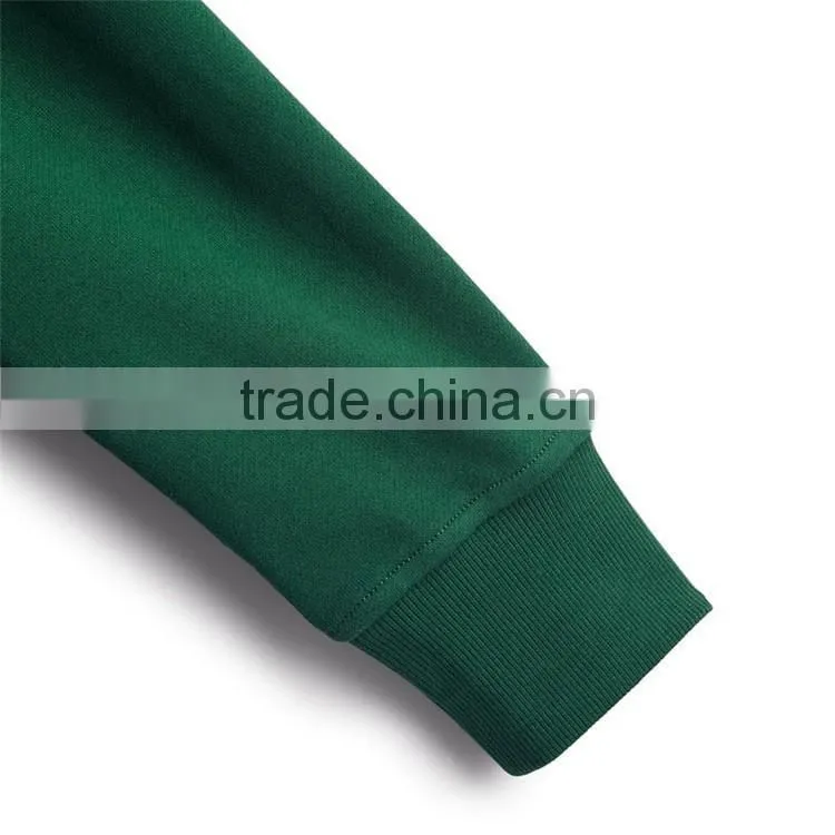 Men stylish green zip up hoodie wholesale blank pullover hoodies