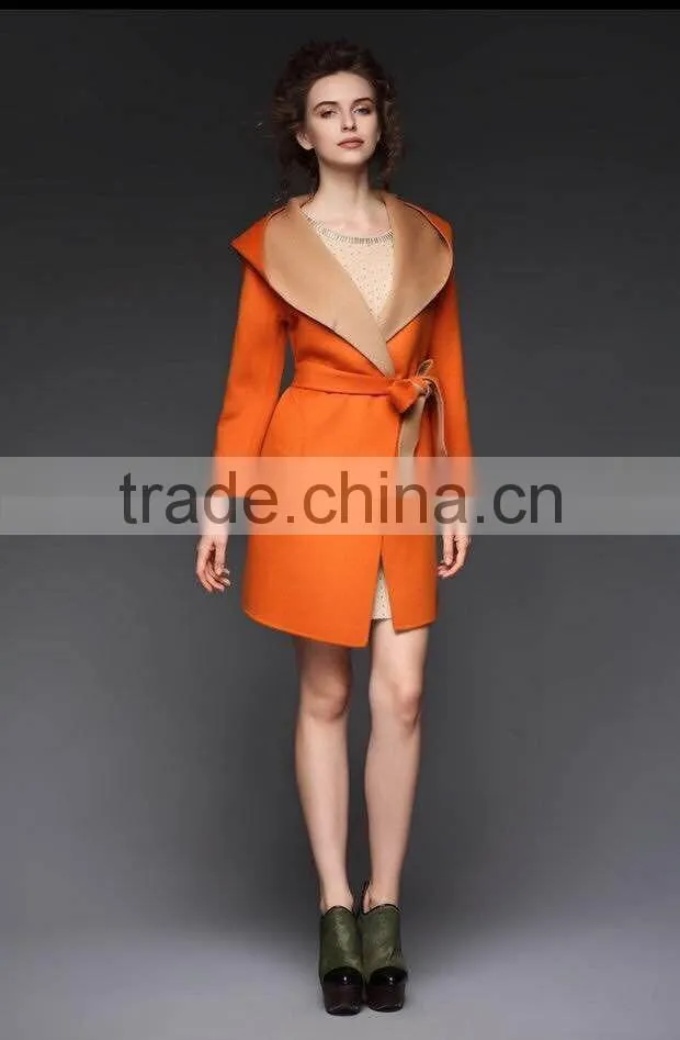100% hand made 100% wool winter women coat
