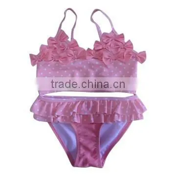 Full printing with hearts pretty lovely girl swimwear swim suit