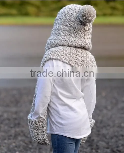 Wholesale Fashion Knit Scarf With Pockets Baby Scarf