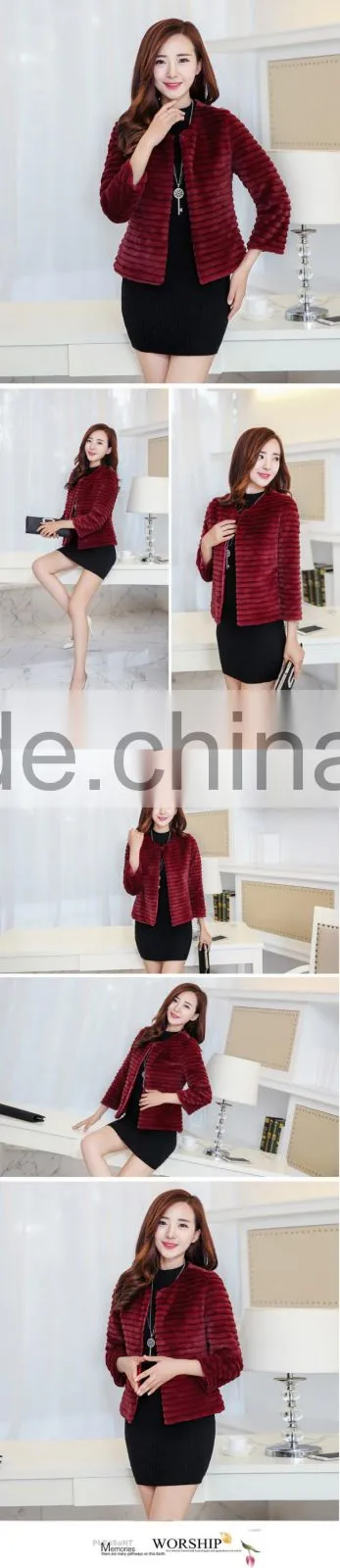 2016 New Winter Women's Faux Rabbit Fur Coat Fake Fox Fur short Thicken Fur Coats Plus Size