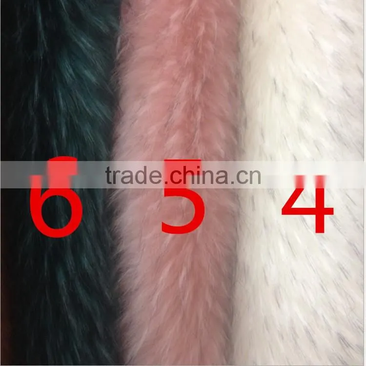 Man-made Fur Natural Large faux fox/raccoon Fur Collar / fur Trim for Winter Coat Collar