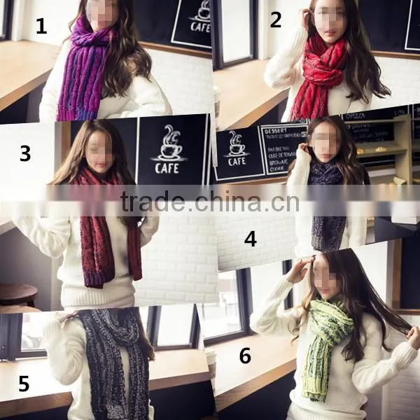 New style autumn and winter beautiful men and women acrylic couple scarfs korean style knitting scarf