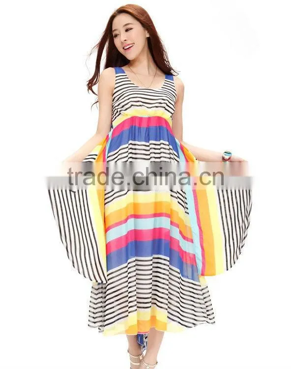 Latest Bohenmia Pleated Maxi Long Summer Dresses
