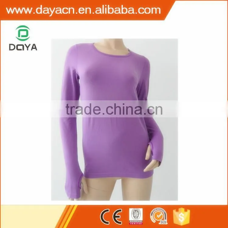 Women's suitable soft long sleeve T-shirt Seamless long sleeve T-shirt