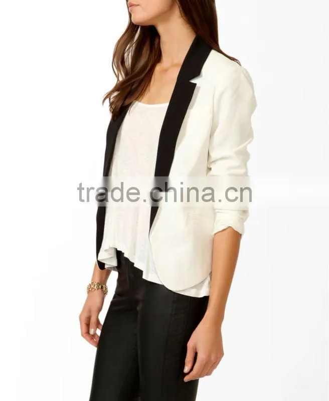 Essential Contrast Lapel Blazer