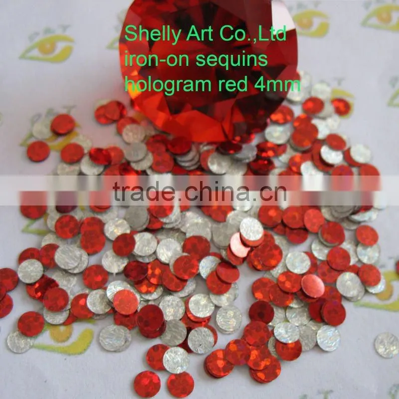 Hot fix sequins 5mm color laser