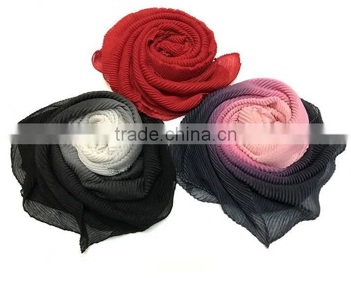 New creative fashion color gradual change scarf women spring summer scarves shawl