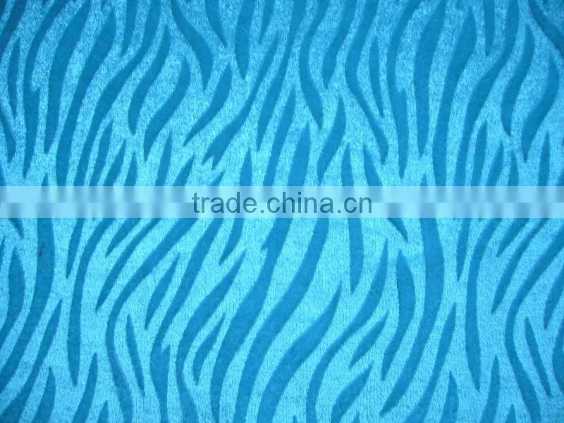 2013 New design 100 polyester printed four way stretch velvet fabric