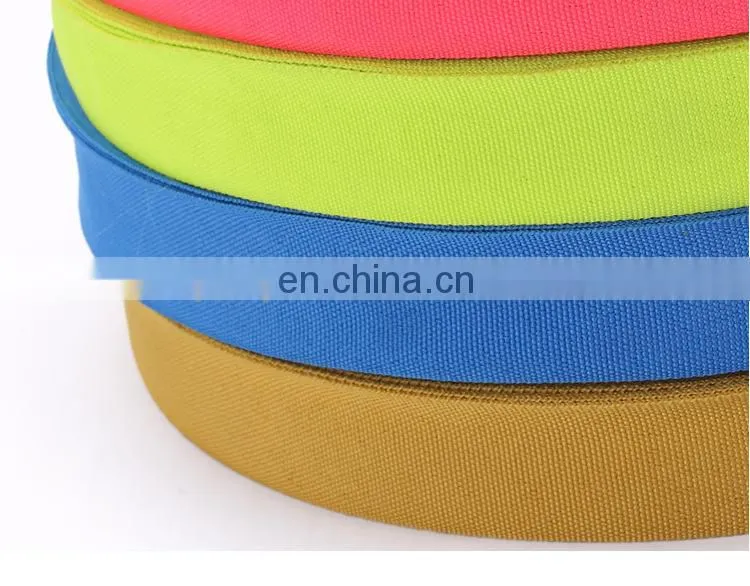 Factory supply high quality multi colored polyester webbing for bags