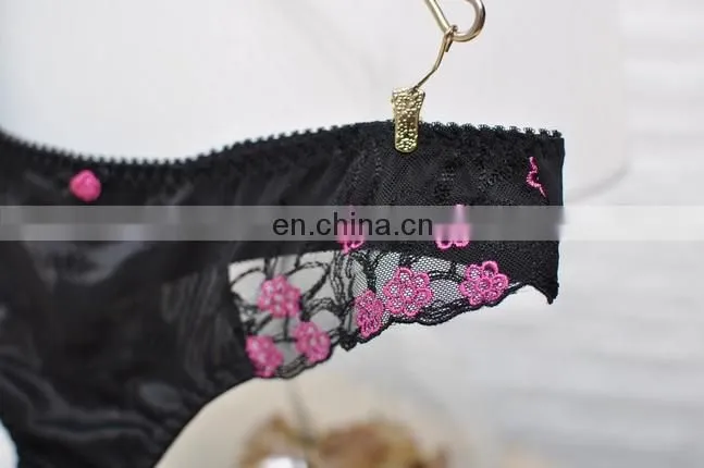 lady girl hot sexy picture see through embroidered thong panty