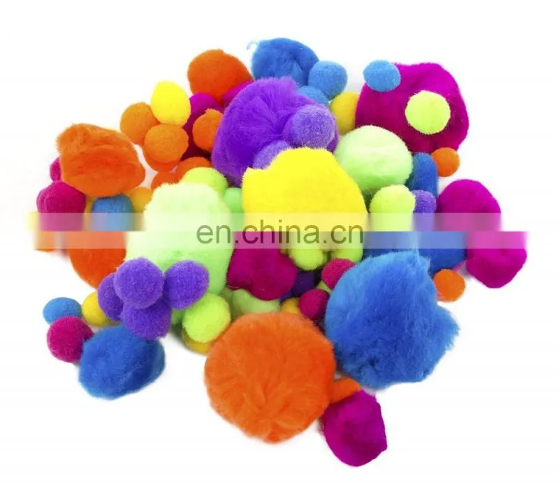 DIY Craft Making Assorted Pom Poms