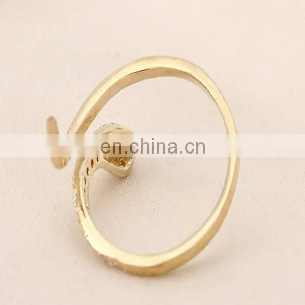 Delicate snake zircon cuff ring cluster sparkling ring fashion engagement jewelry
