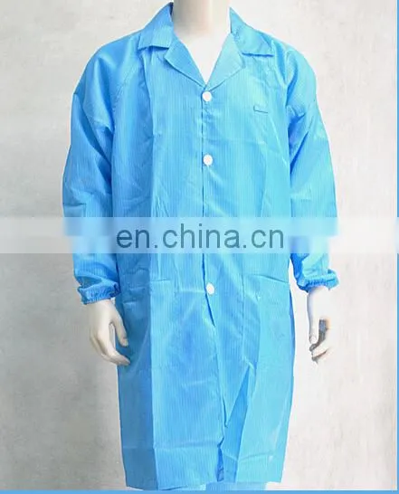 Esd Non-woven antistatic lab coats for Polyester Disposable cleanroom anti-static coverall antistatic garment