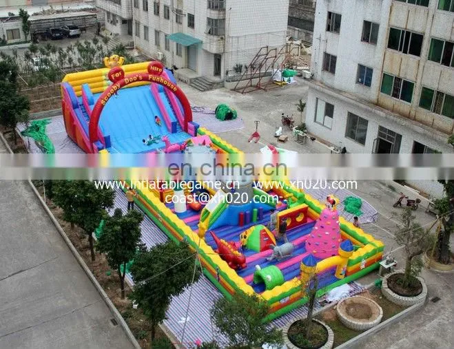 Endless fun and populare outdoor or indoor commercial grade vinyl tarpaulin FU048 inflatable playground