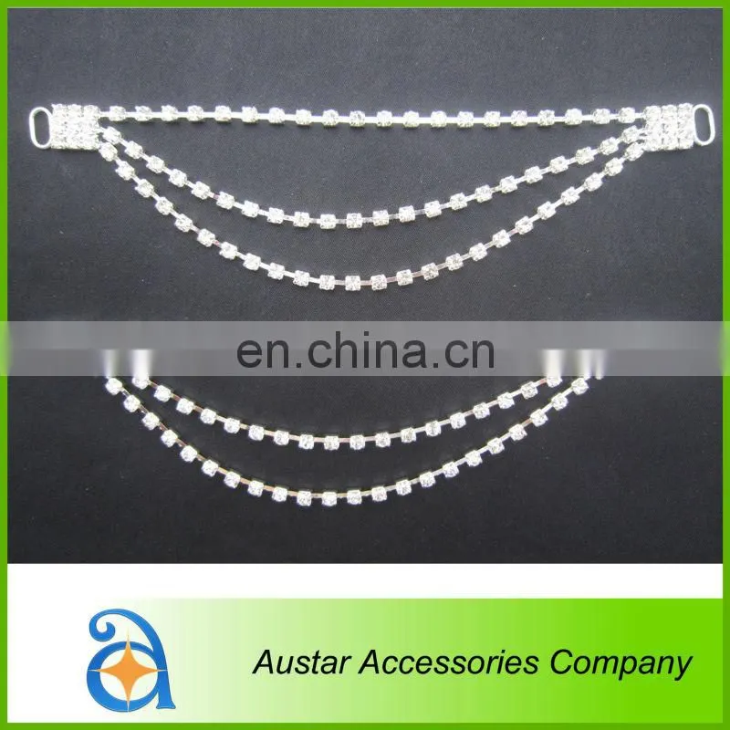 Fashion silver bra bikini connectors for ladies swimwear accessory