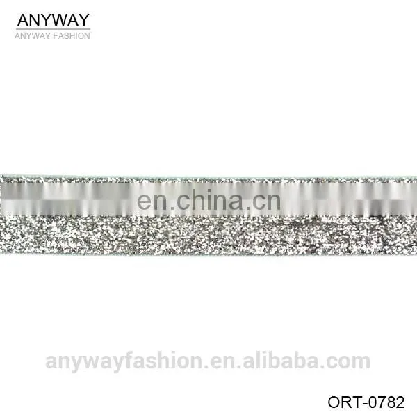 Chic fashion black grosgrain aglet lace