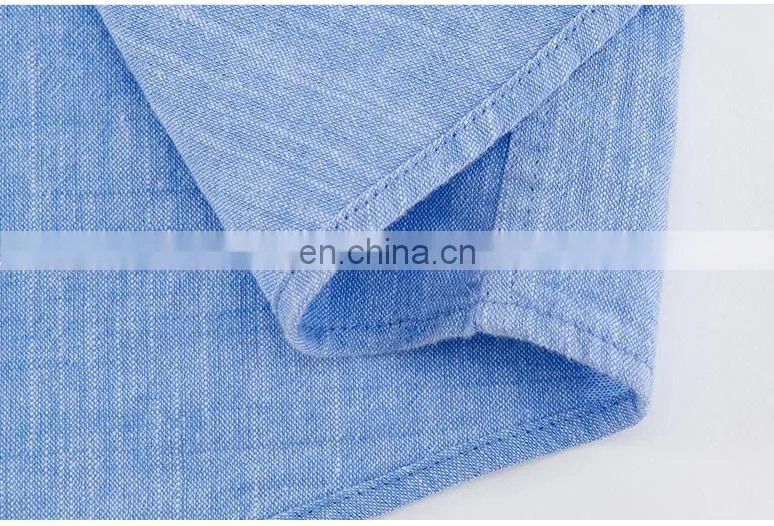 Wholesale Mens long sleeve plus size heather colors linen casual shirts
