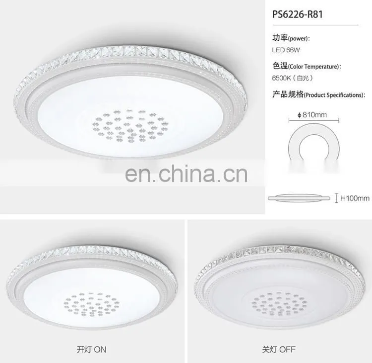 modern luxury crystal ceiling light dining room 2 colors changed LED ceiling lamp